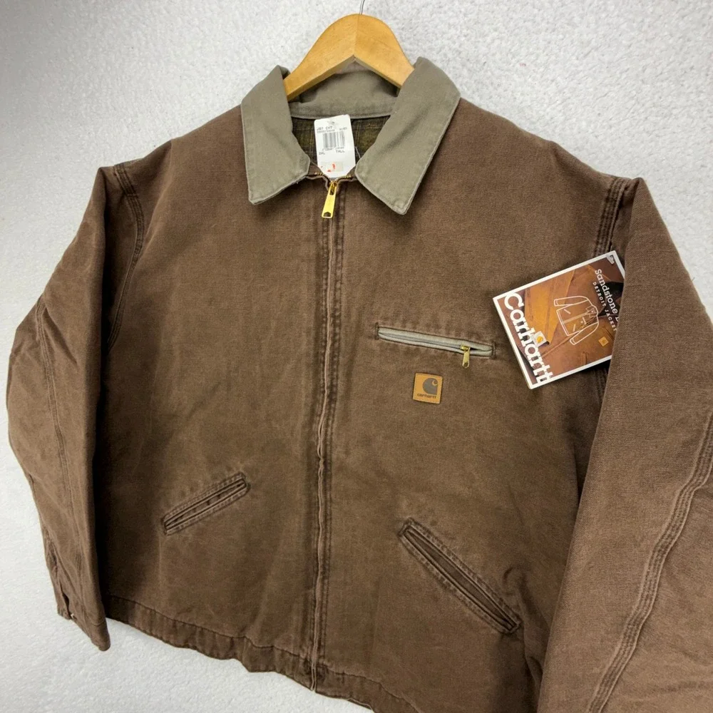 Carhartt Detroit Jacket Blanket Lined Mens 3XLT J97 CHT Chestnut Brown NWT NOS